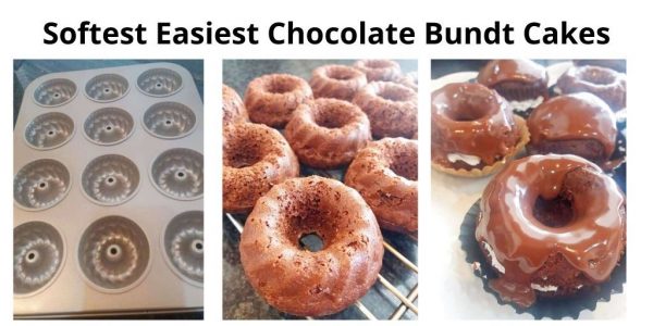Bundt Pans, and baked Softest Easiest Chocolate Bundt Cakes