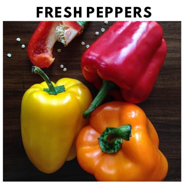 Fresh colored Pepeprs Oven Roasted Fresh Vegetables