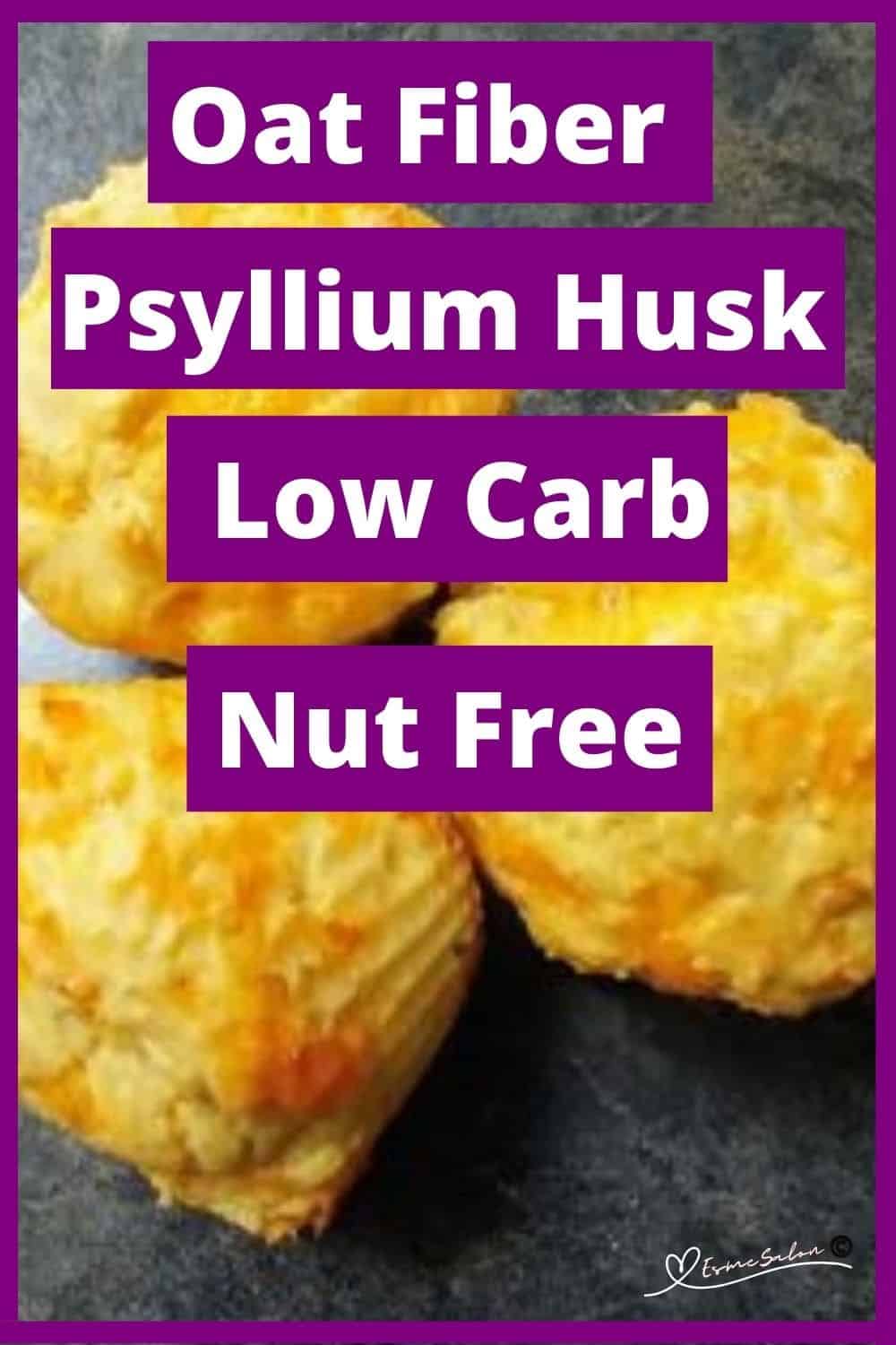 an image of Cheesy Oat FIber Psyllium Husk Low Carb Nut Free Muffins