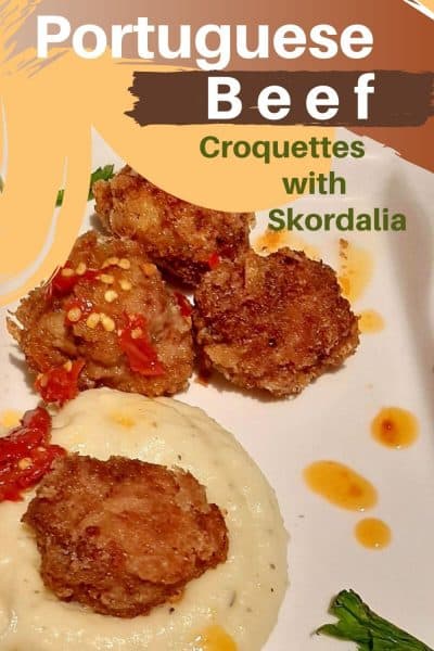 Portuguese Beef Croquettes with Garlic Sauce