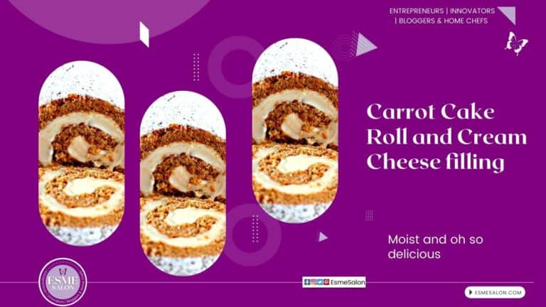 The best ever Carrot Cake Roll and Cream Cheese filling Moist