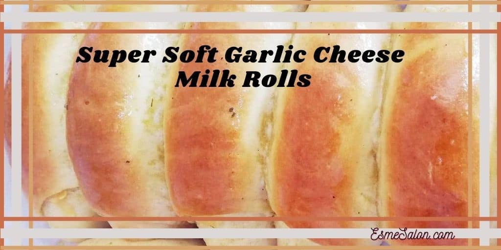 5 Soft Garlic Bread rolls on a serving tray