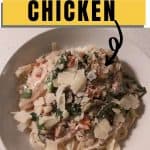 Tuscan Chicken with mushrooms and Parmesan