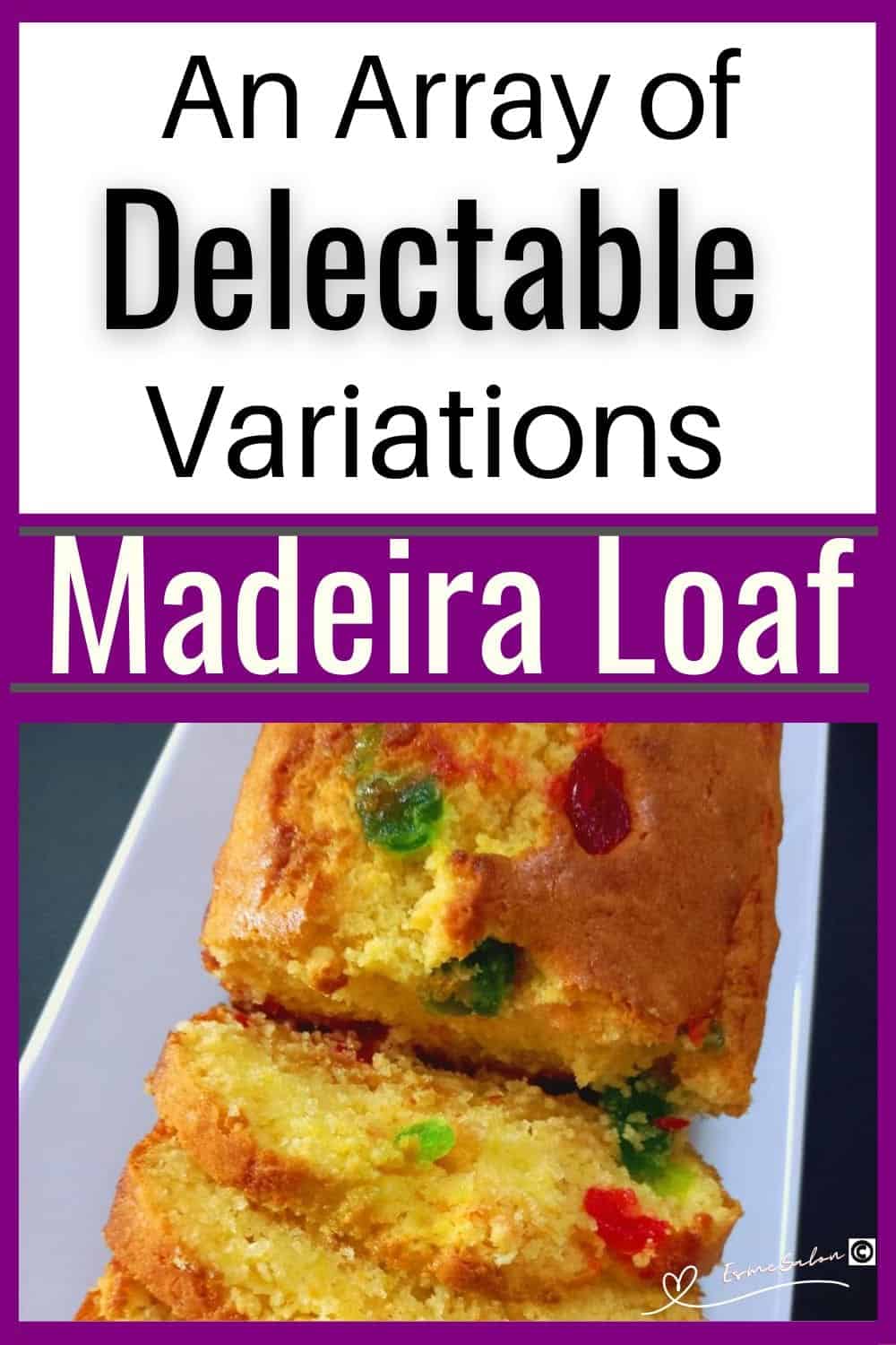 an image of a Madeira Loaf Cake with fruit added