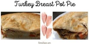 Leftover Turkey Breast Pot Pie with flaky dough crust