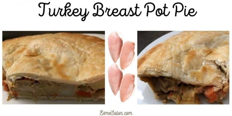 Leftover Turkey Breast Pot Pie with flaky dough crust