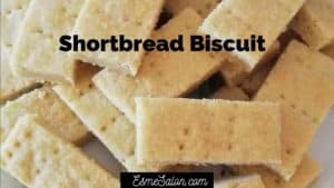Shortbread Biscuits cut into fingers and pricked with a fork