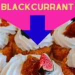Vanilla Fig Blackcurrant cupcake with clotted cream and blackcurrant jam and fresh figs