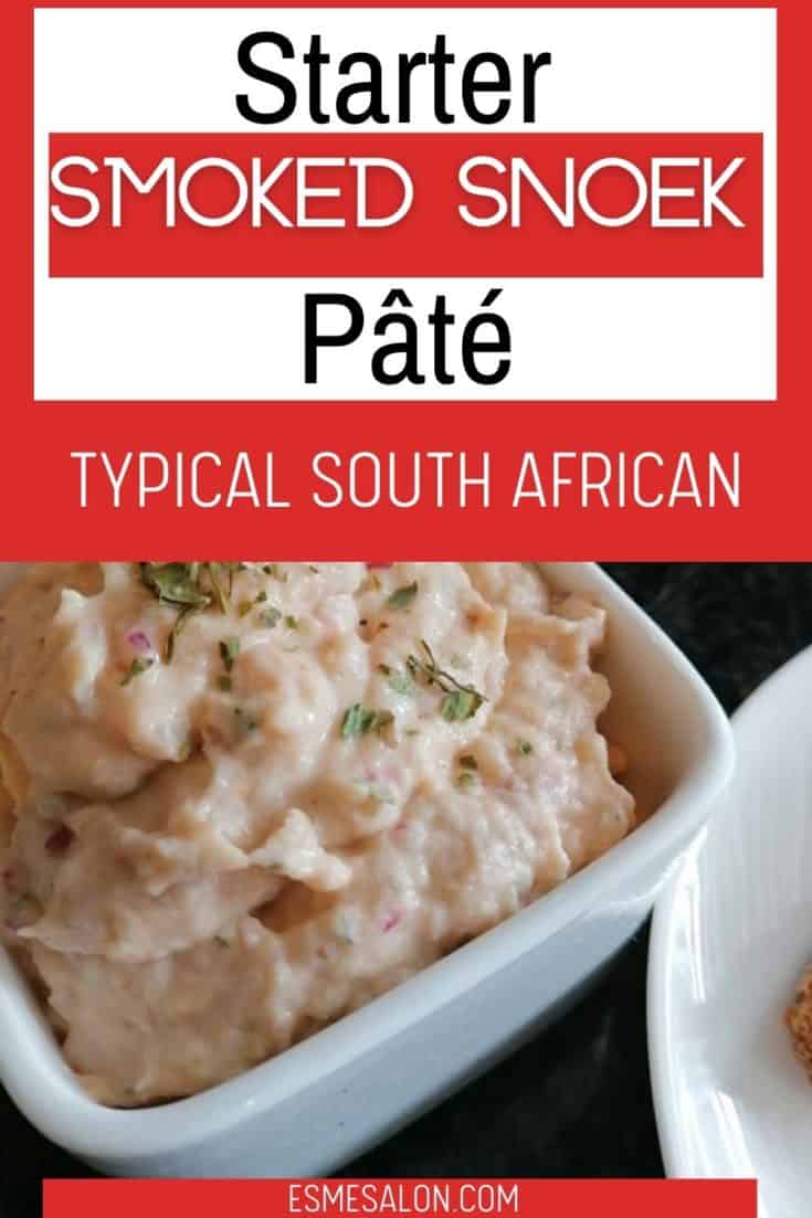 South African Smoked Snoek Pâté in a white serving dish