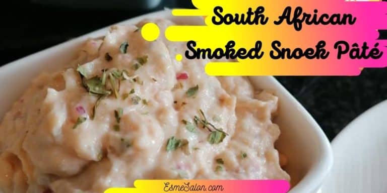 South African Smoked Snoek Pâté in a white serving dish