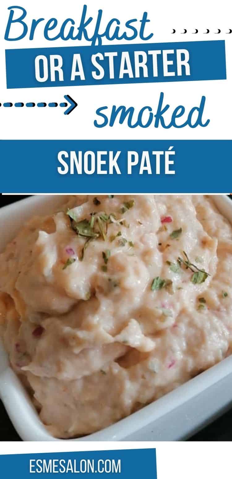 Snoek Paté in a white serving bowl