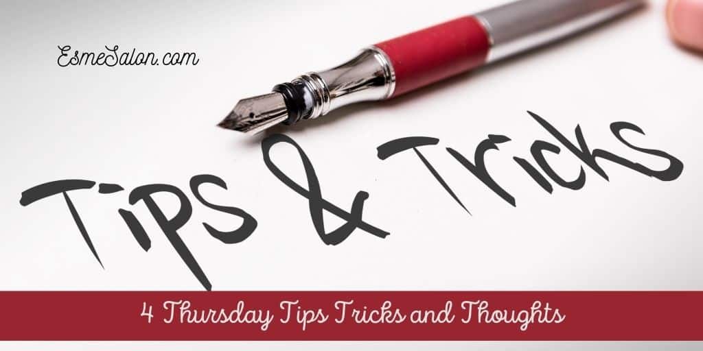 ink pen with red soft cushion and the words tips & tricks