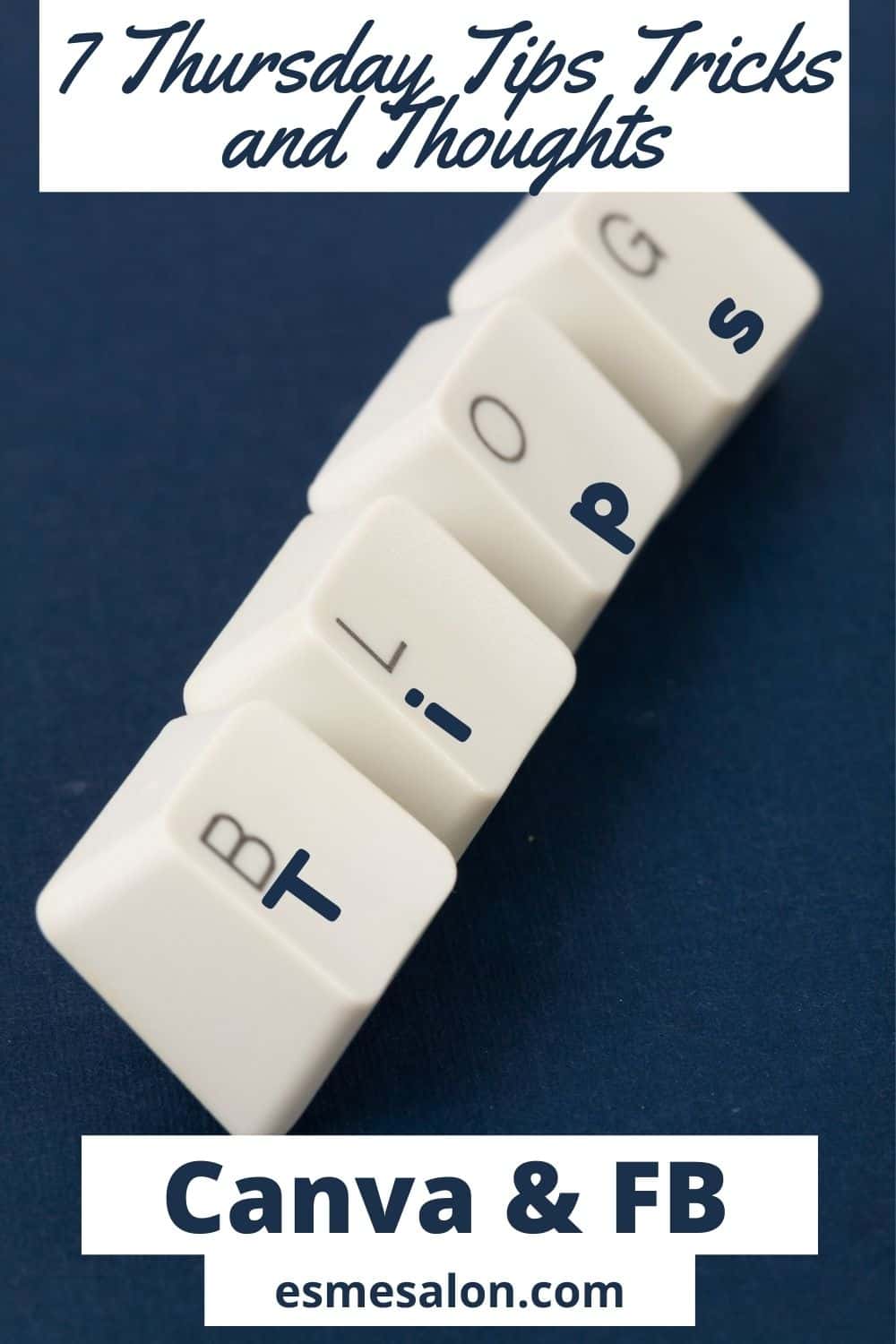 Compute keys in white on a blue background with the words BLOG and TIPS written on it