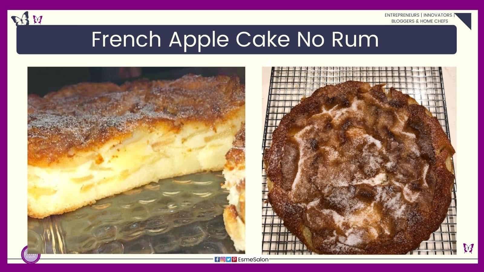 an image of a baked French Apple Cake