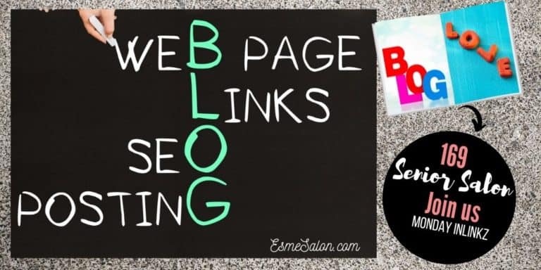 Chalk board with words BLOG Page Links