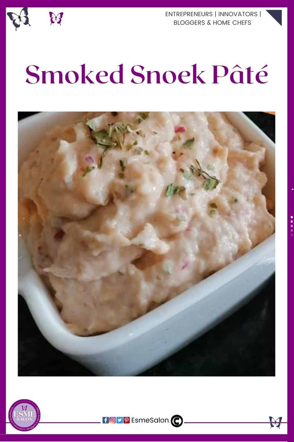 an image of South African Smoked Snoek Pâté in a white dish