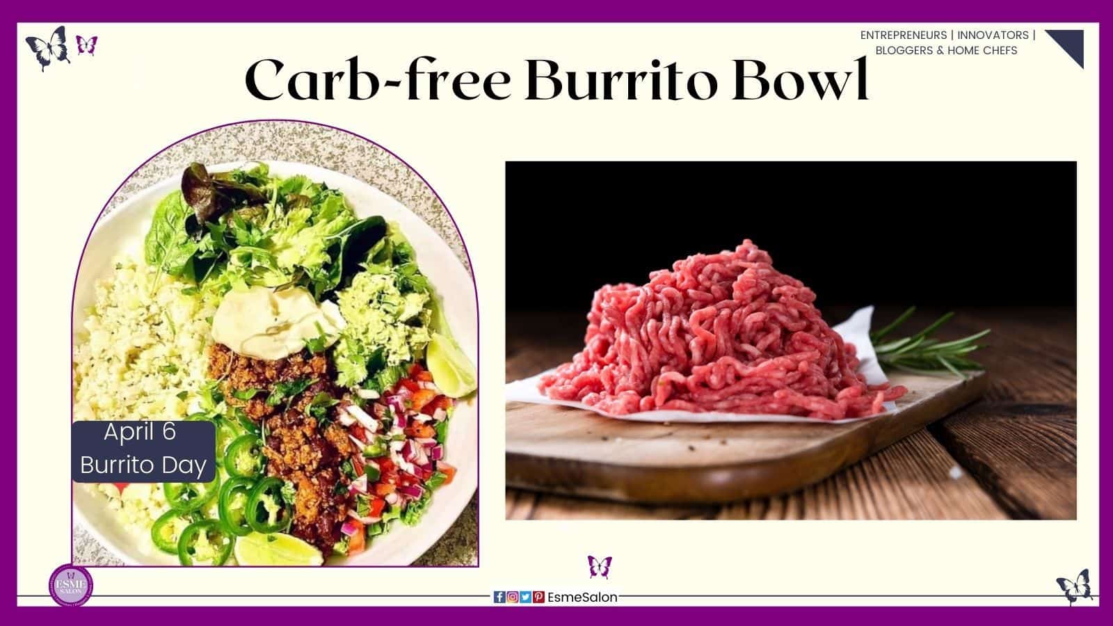 an image of a burrito bowl with a Carb-free Burrito meal