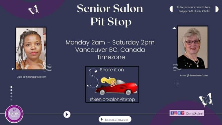 SeniorSalon Pitstop New Logo with Julie and Esme