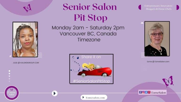 SeniorSalon Pitstop New Logo with Julie and Esme