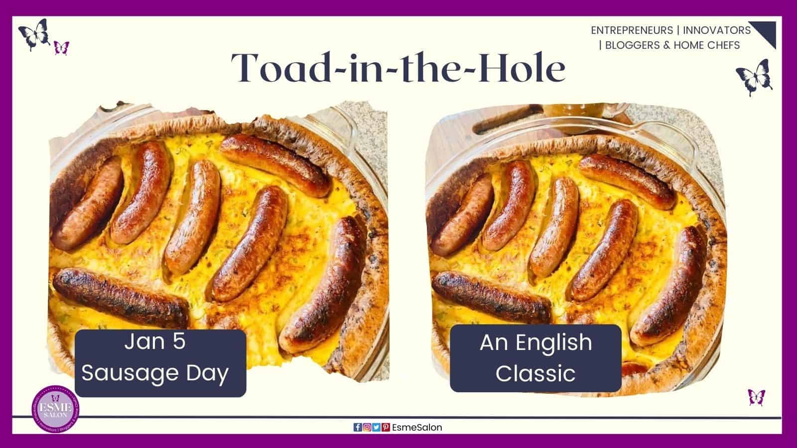 an image of a plate with Toad-in-the-Hole, an English Classic