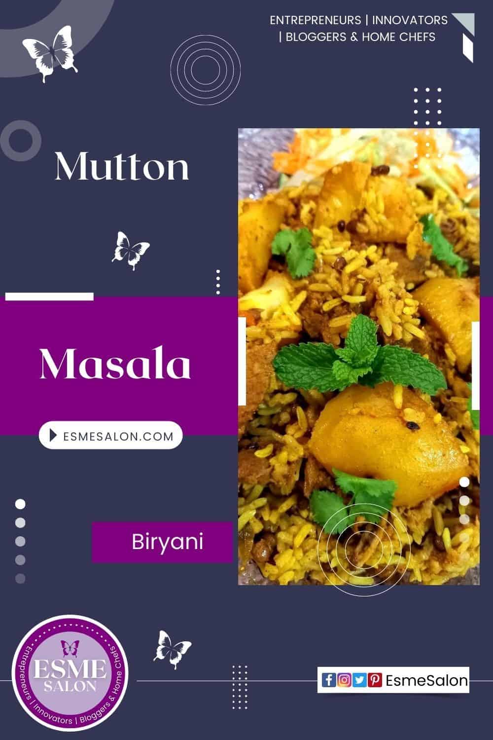Rice with potato, beef and Biryani masala