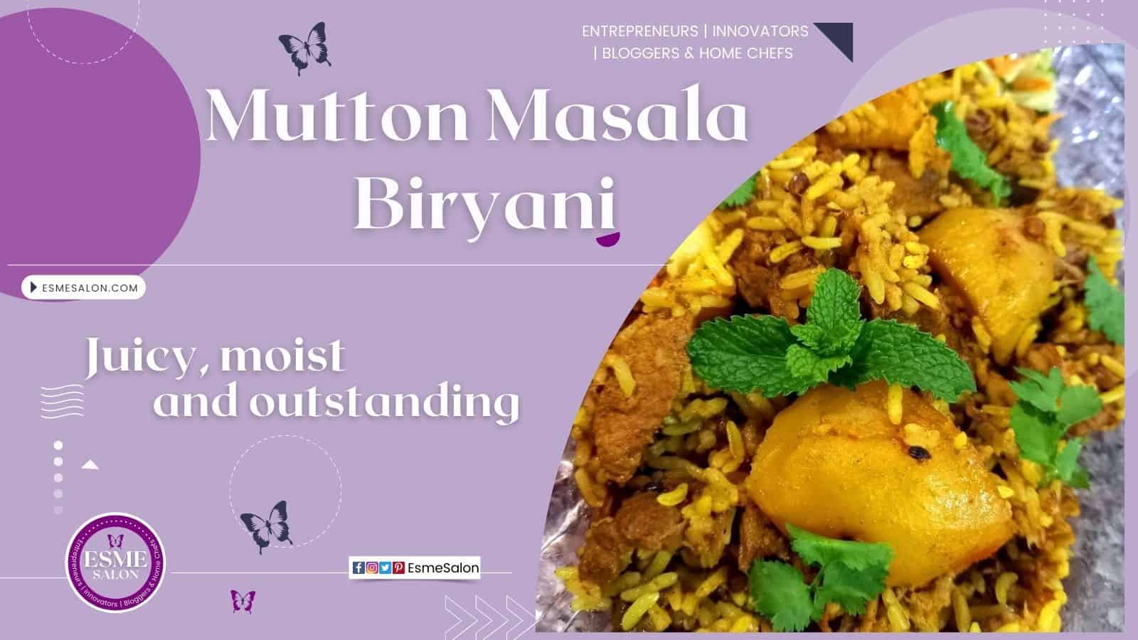 Rice with potato, beef and Biryani masala