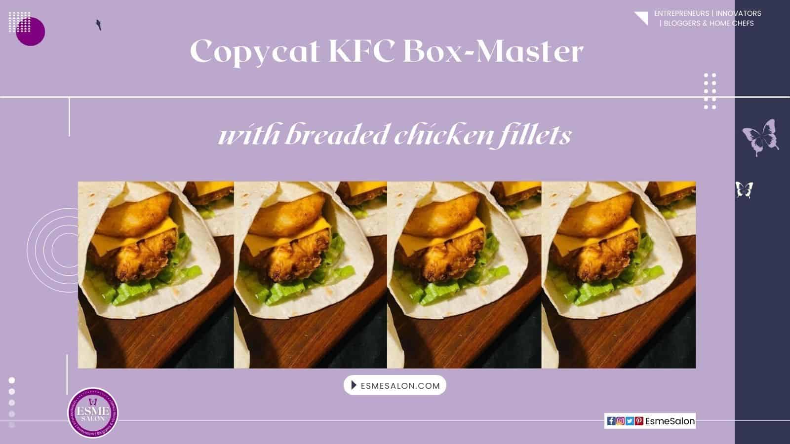 4 KFC Box-Master made with breaded chicken fillets