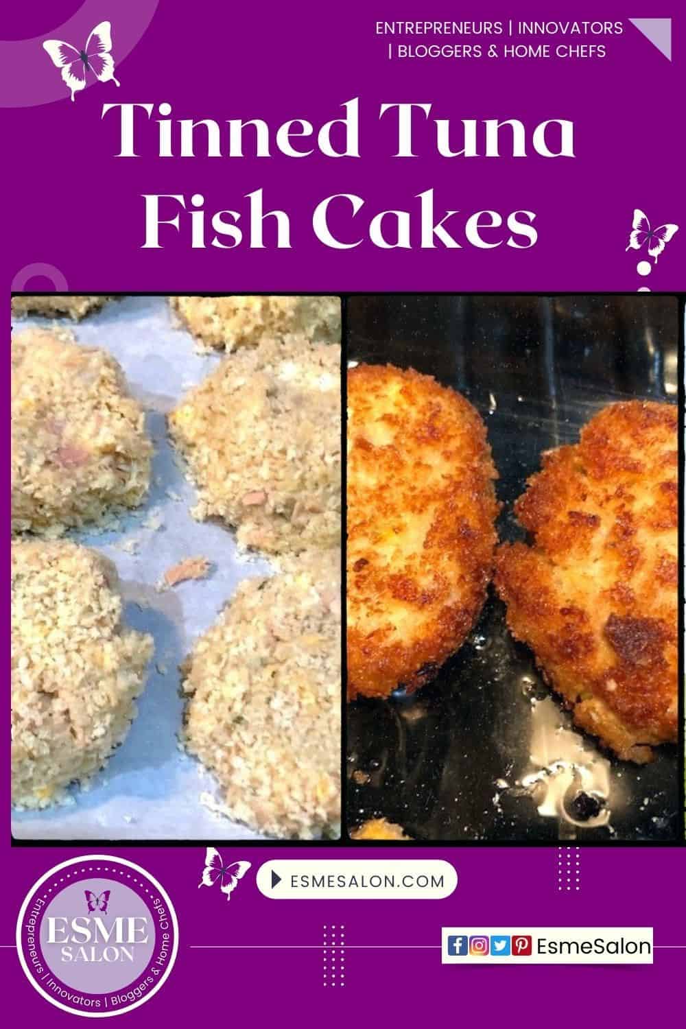 Tinned Tuna Fish Cakes with mashed potato and lots of cheese
