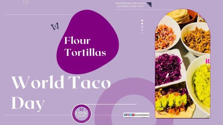 Flour Tortillas with trimmings for World Taco Day