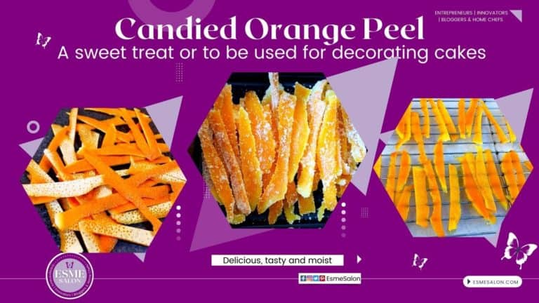 Easy Candied Orange Peel cooked in sugar syrup and dropped in sugar crystals for a sweet treat or used as part of decorating a cake