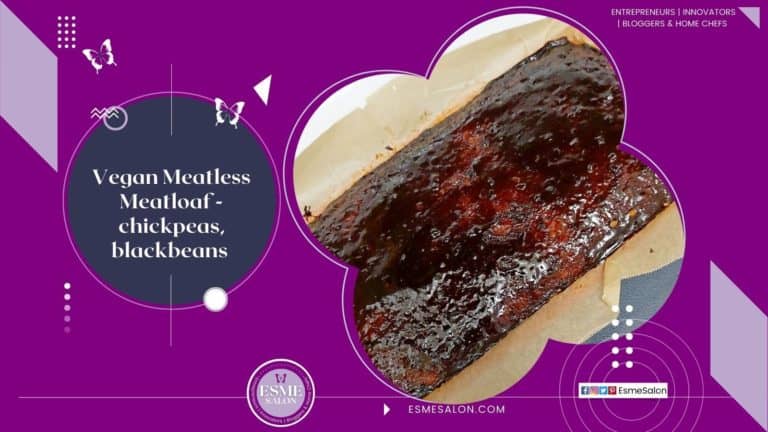 The Best Vegan Meatloaf with chickpeas, black beans, liquid smoke and BBQ sauce