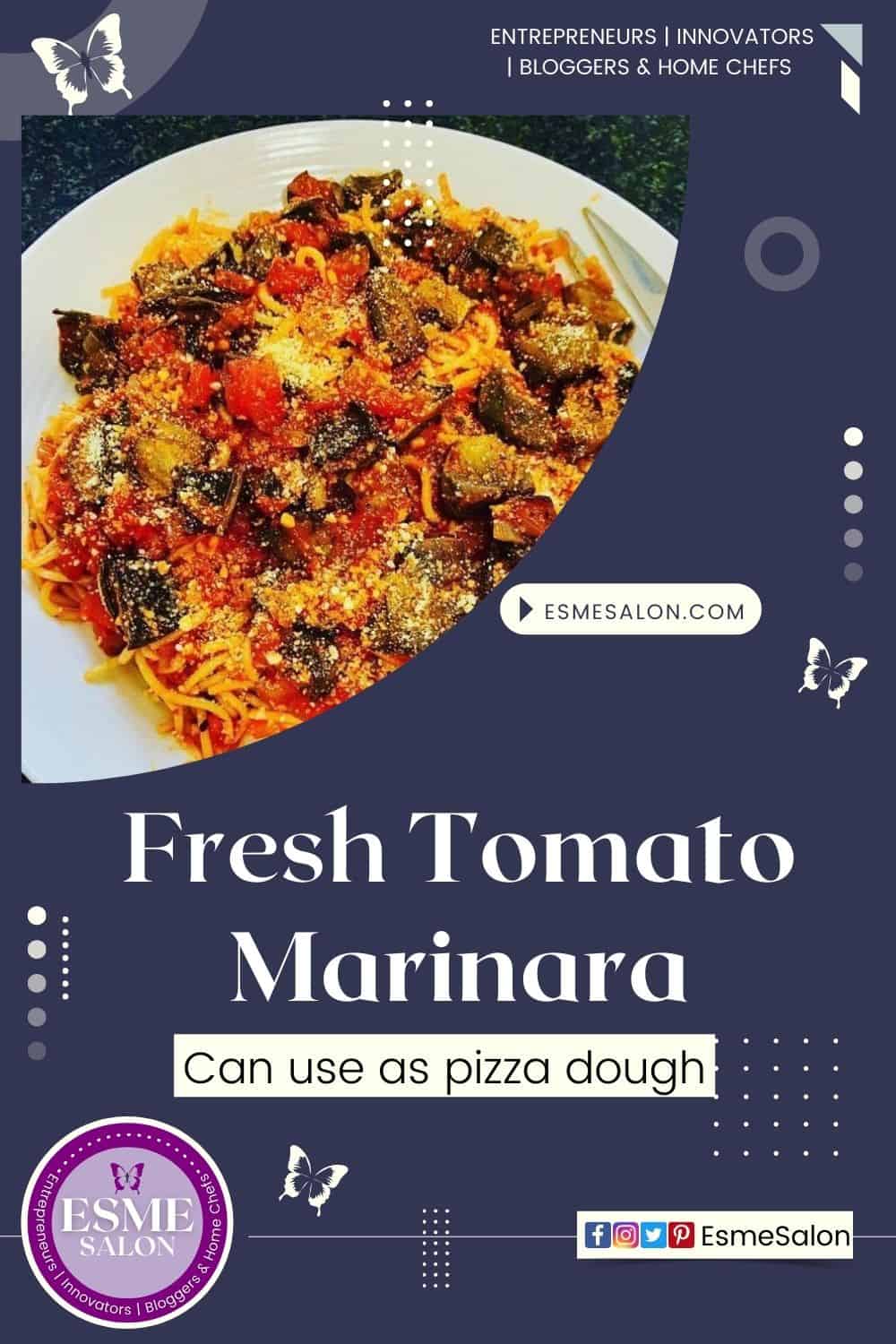 An image with Homemade Marinara/Tomato Sauce on pasta