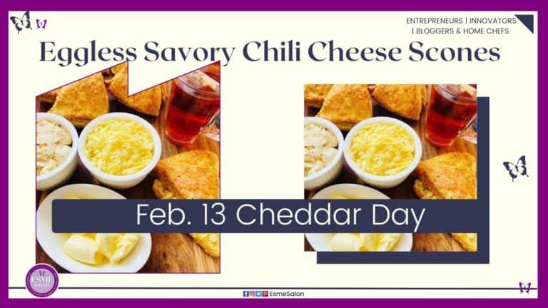 an image of a savory chili cheese scone with extra butter, and cheese on the side