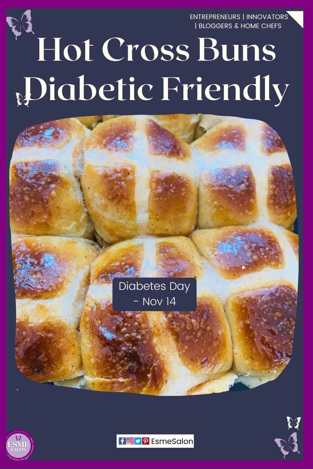 an image of Diabetic Friendly Hot Cross Buns