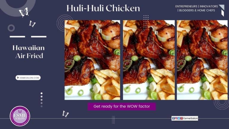 an image of platters with Hawaiian Air Fried Huli-Huli Chicken
