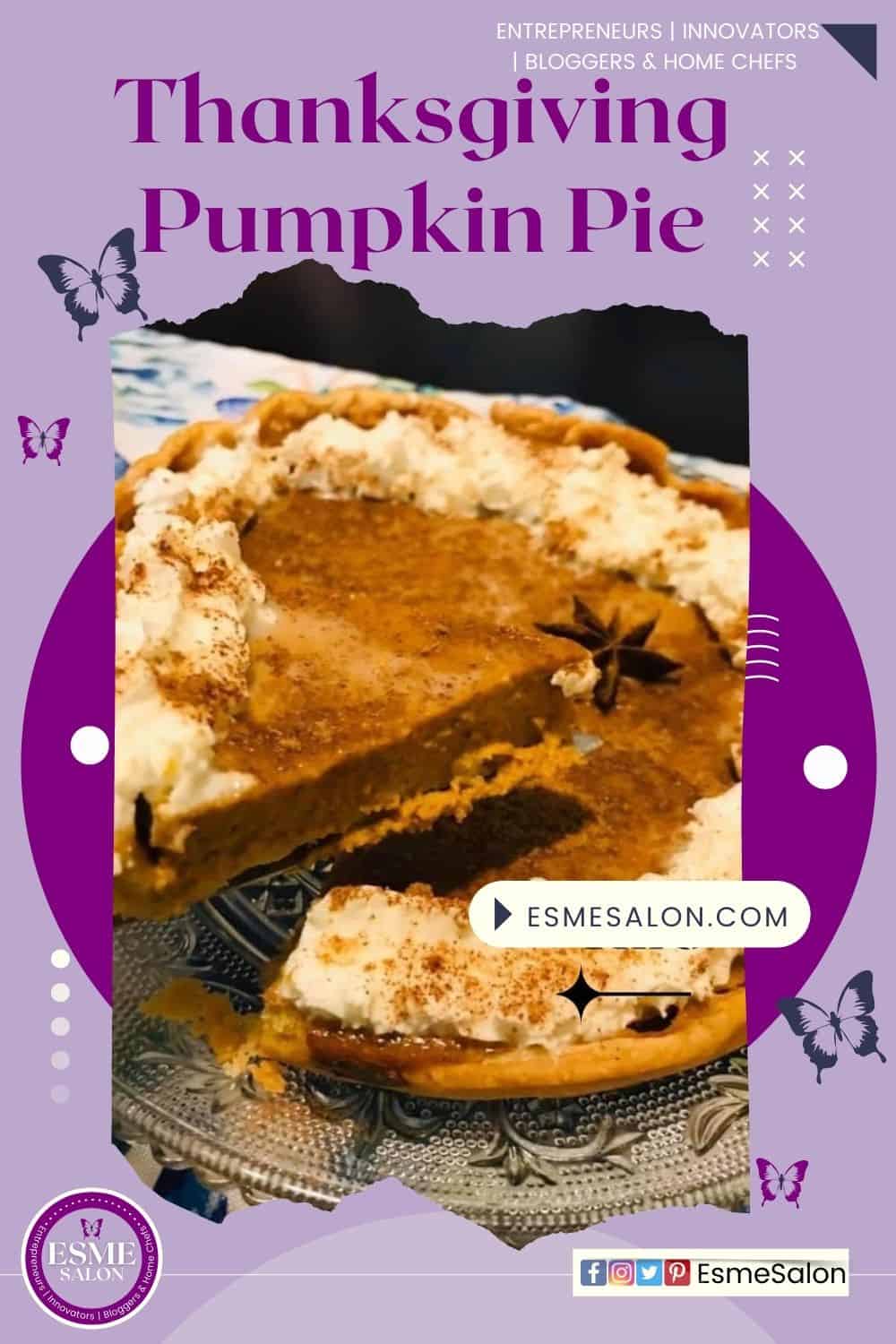 An image of pumpkin pie slices for Thanksgiving