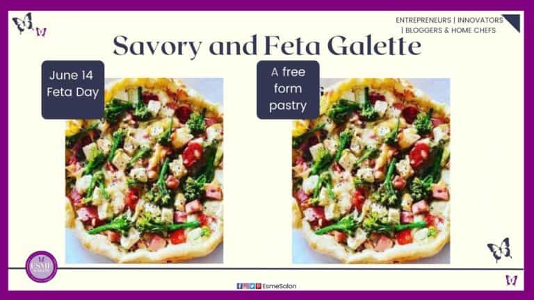 an image of a Savory and Feta Galette a free form pastry with Feta