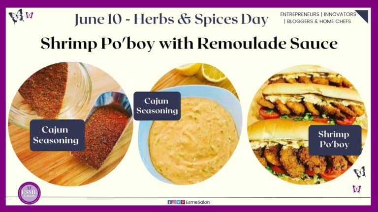 an image of Cajun SPices, Remoulade Sauce and Shrimp Po'boy Sandwiches