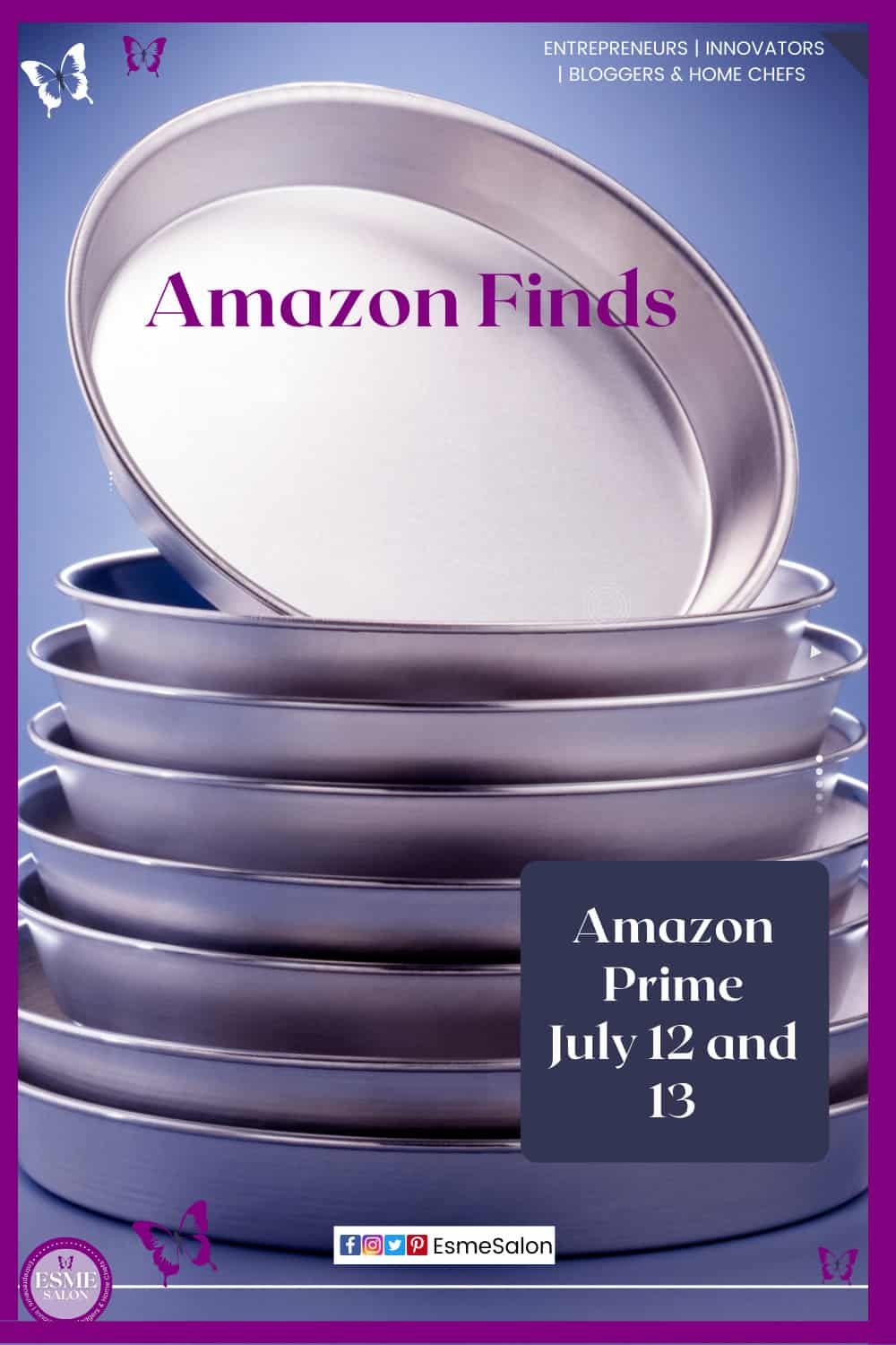 an image of a stack of baking tins for Amazon Finds for Foodies