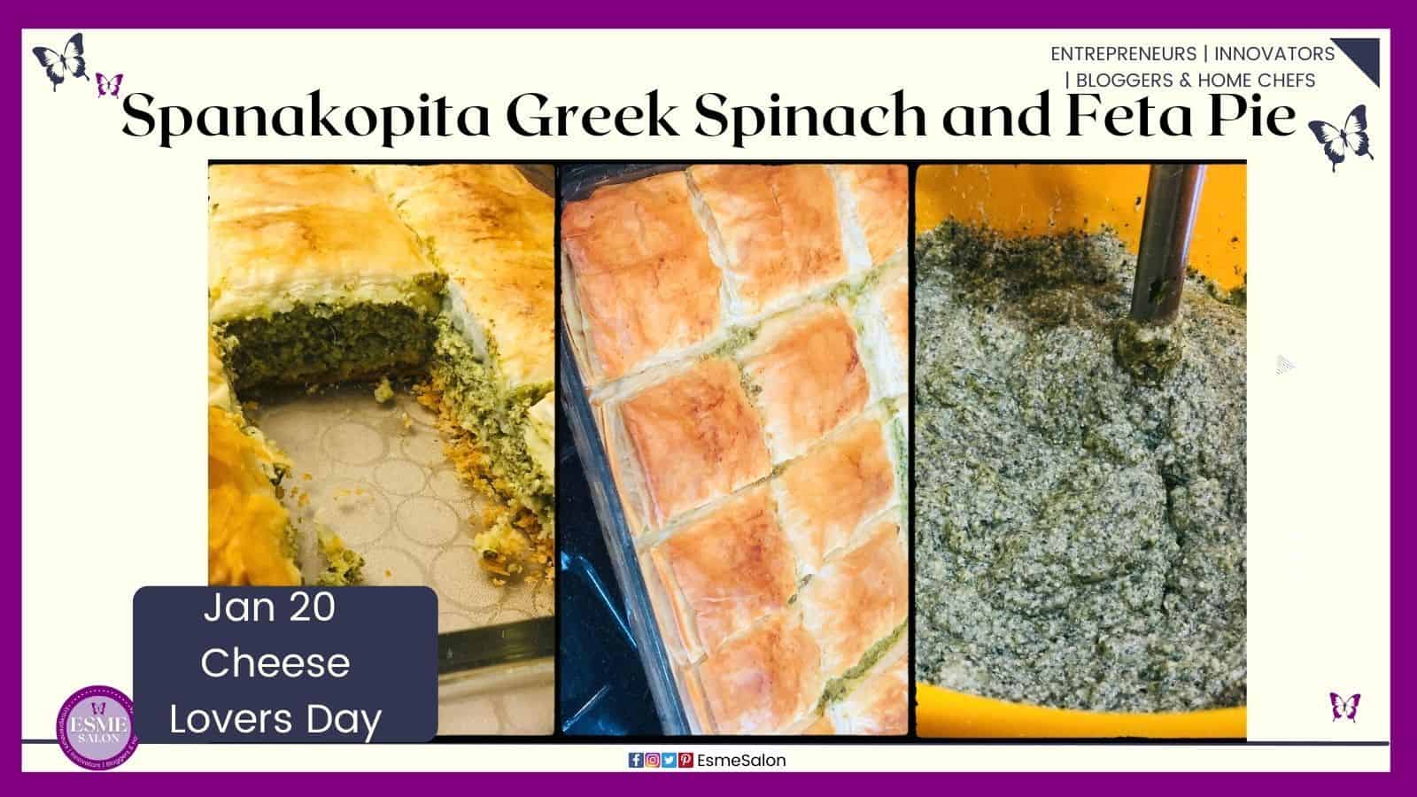 an image of Spanakopita Greek Spinach and Feta Pie