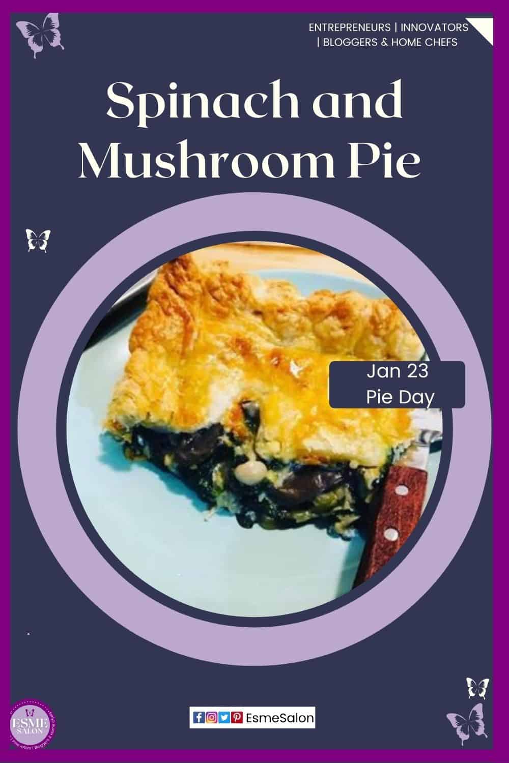 an image of a Spinach and Mushroom Pie