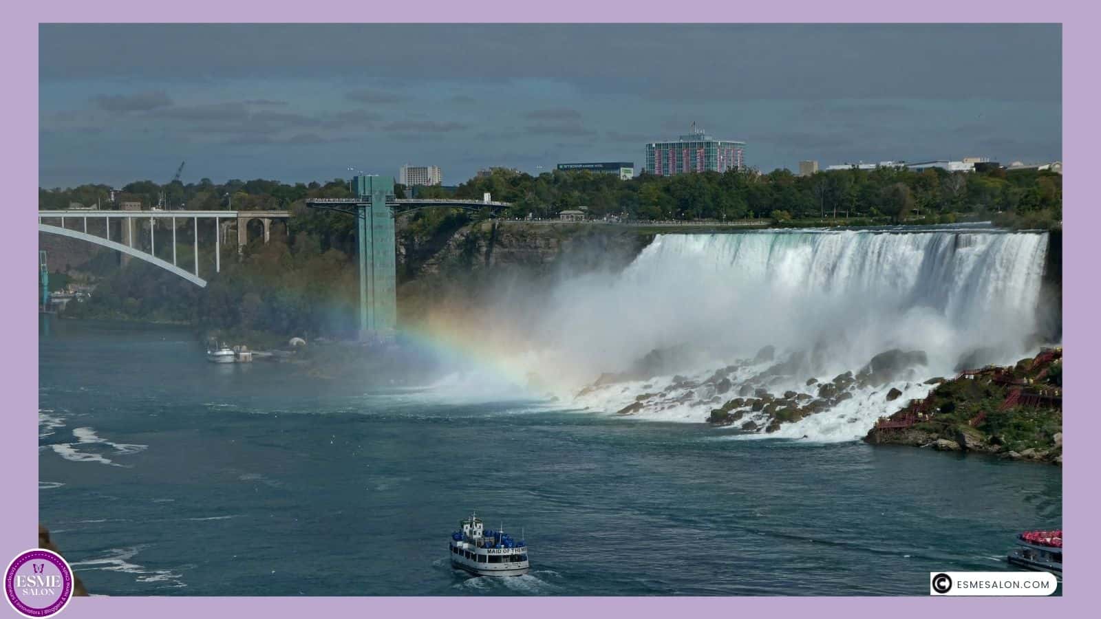 an image of Niagara Falls with Maid of the Mist in the forground