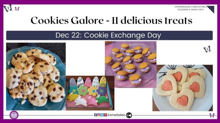 an image of chocolate chip, Easter, pearl and heart cookies