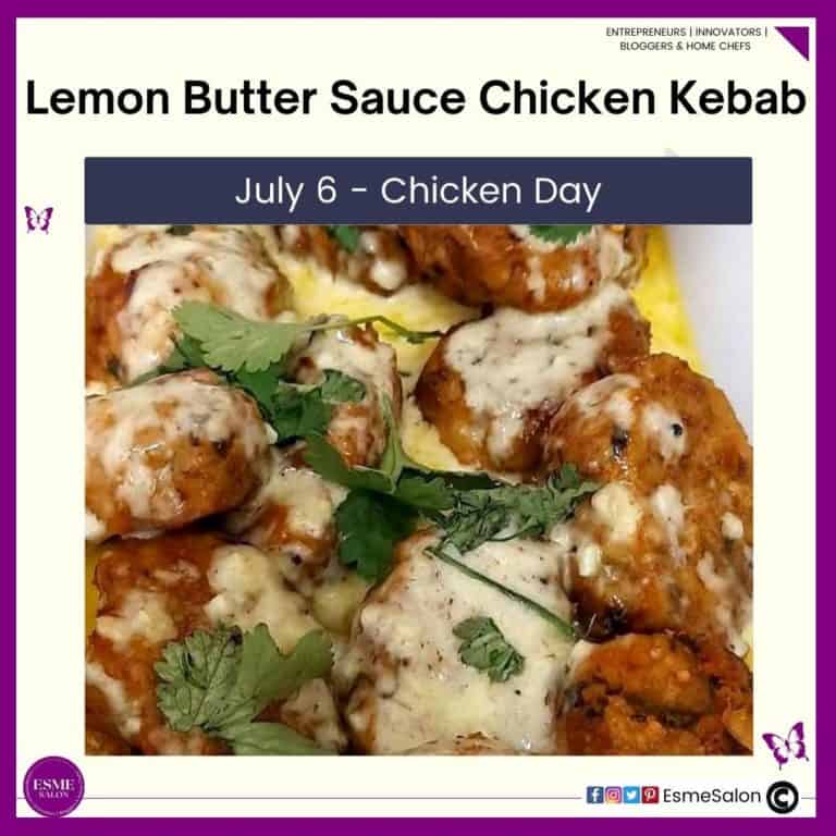 an image of Lemon Butter Sauce Chicken Kebab 