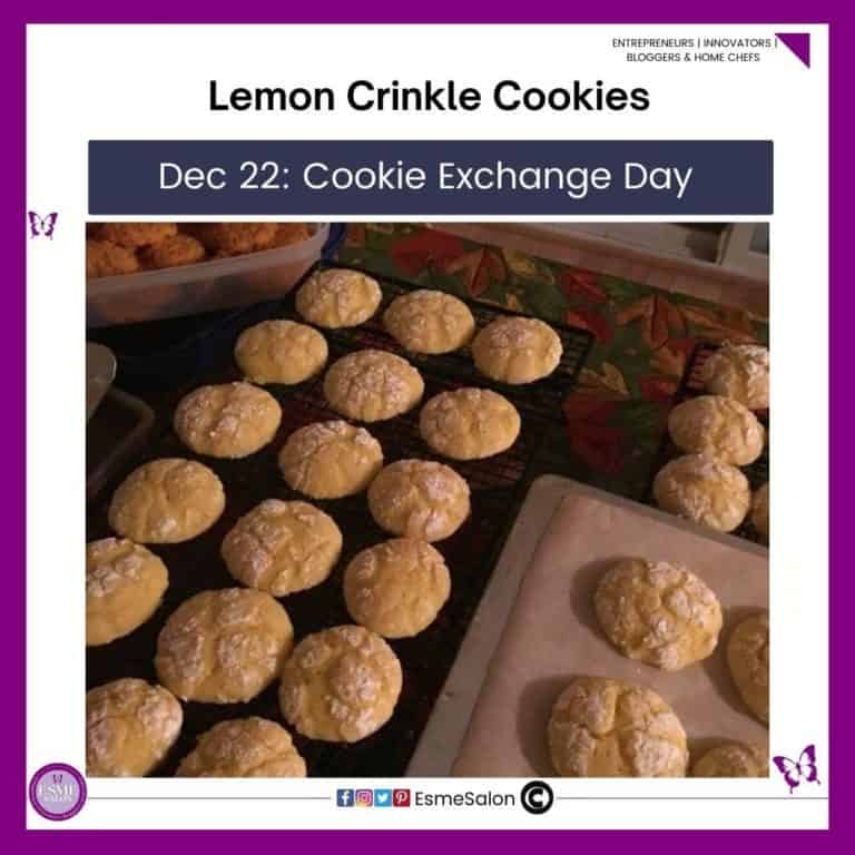 an image of Lemon Crinkle Cookies dusted with some sugar