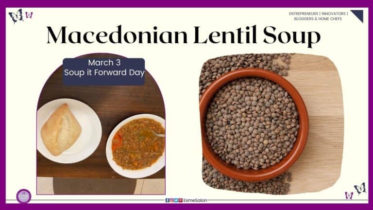 an image of a white bowl filled with Lentil Soup