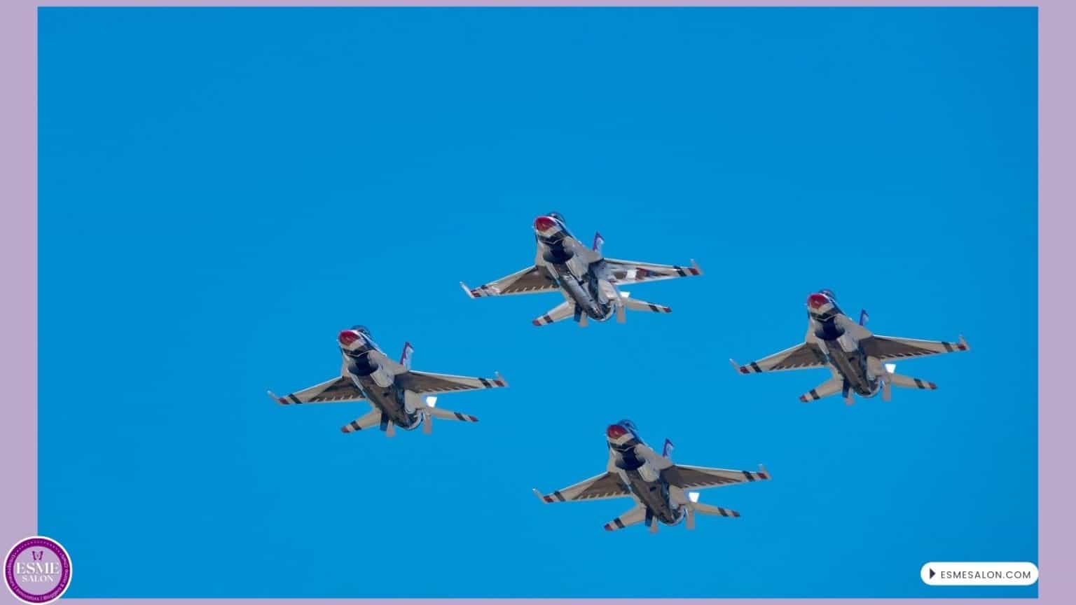 an image of 4 F16's in formation
