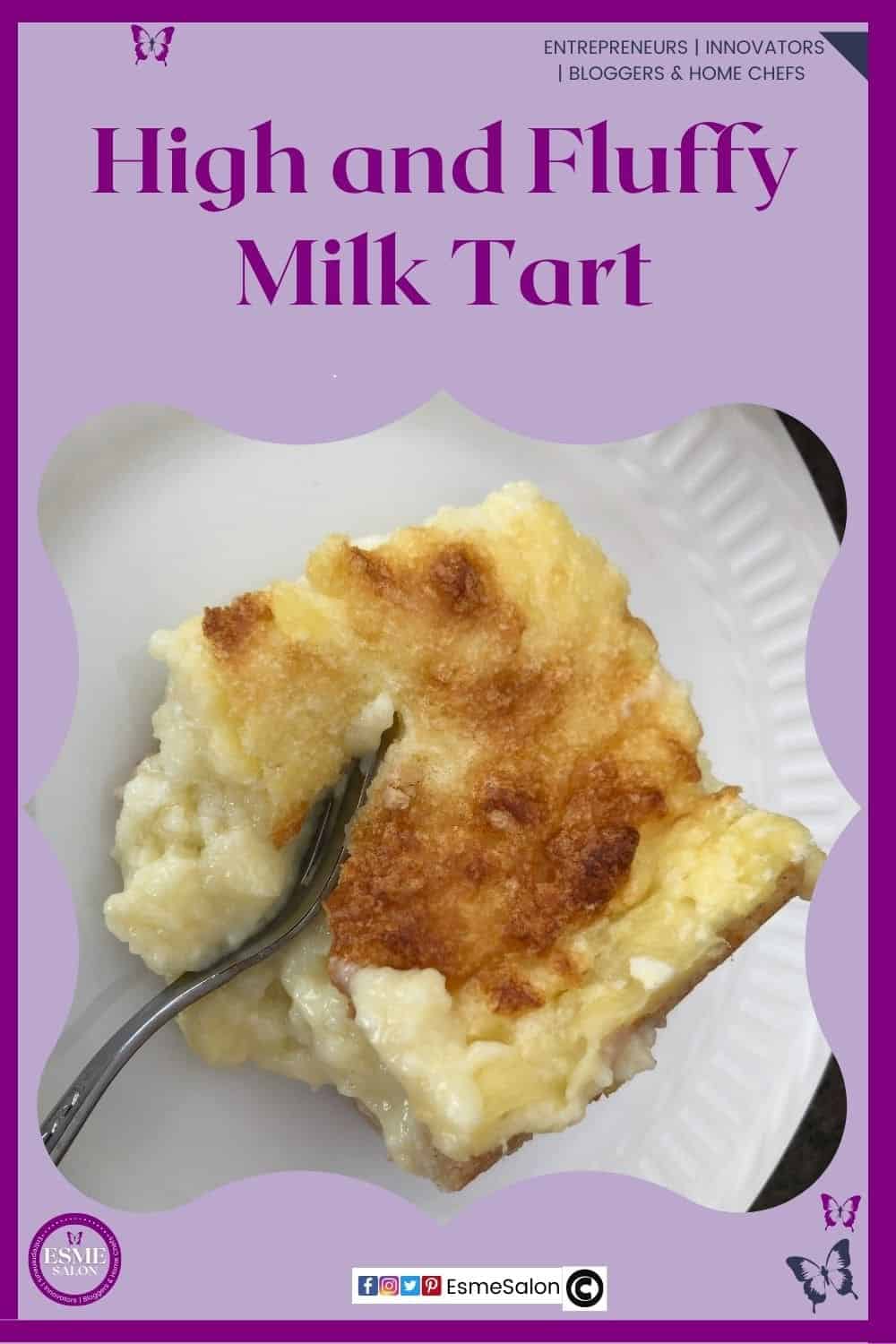 an image of a Baked Milktart plated