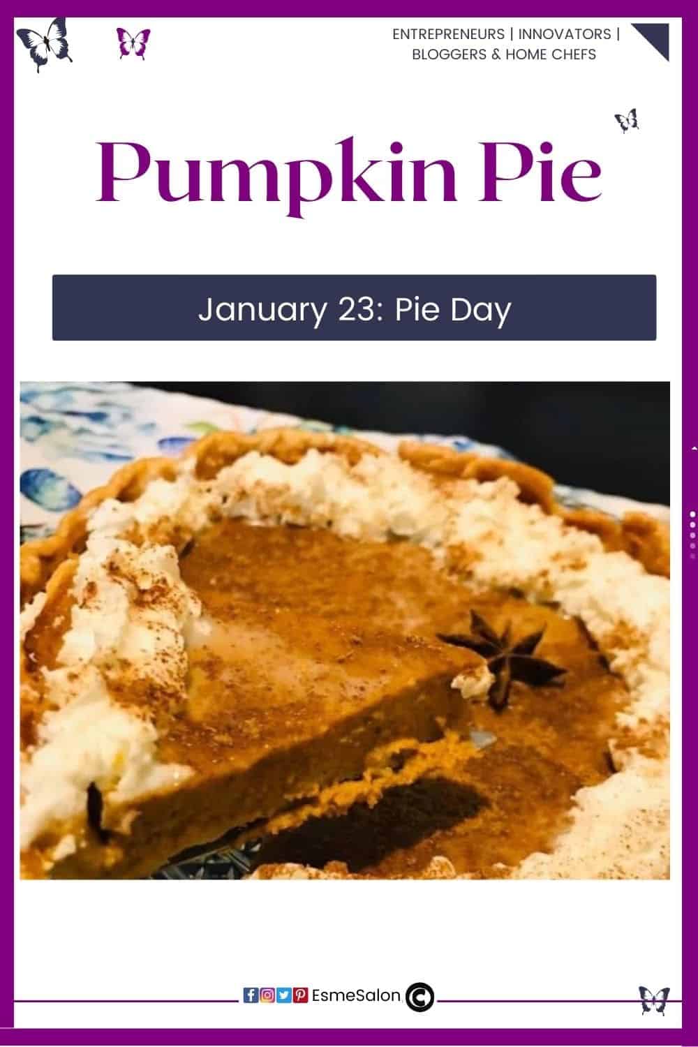 an image of a Pumpkin Pie for Thanksgiving