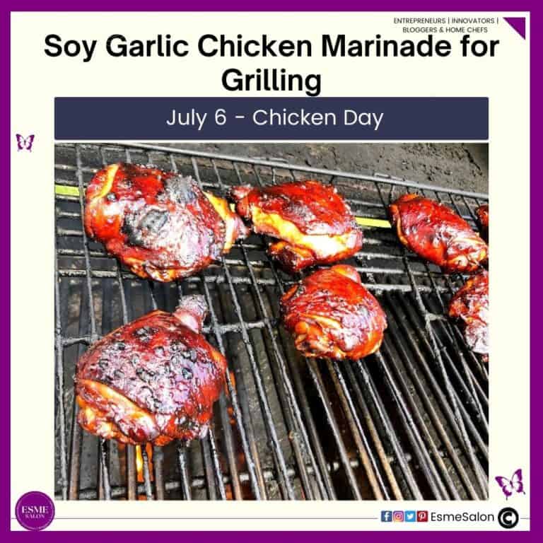 an image of Soy Garlic Chicken Marinade for Grilling on the BBQ